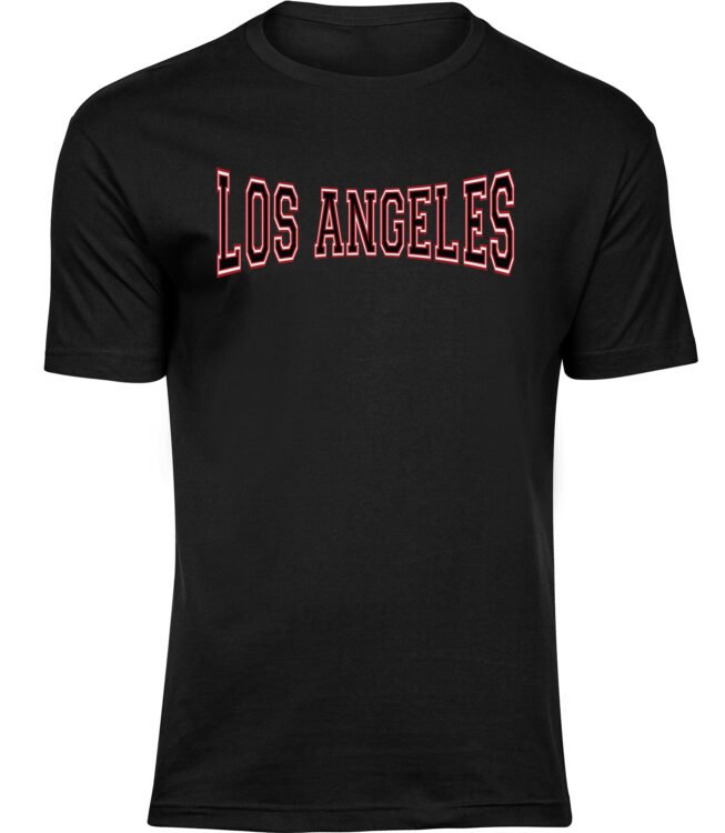 Herren MÄNNER Baumwolle Schwarz T-shirts Los Angeles Freizeit Sommer Geschenk