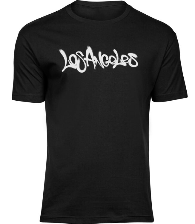 Herren MÄNNER Baumwolle Schwarz T-shirts Los Angeles Freizeit Sommer Geschenk