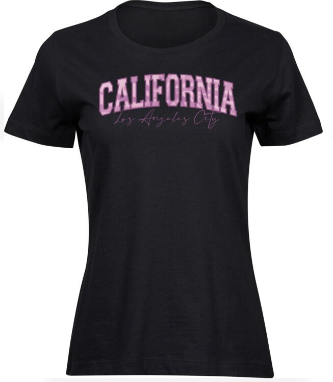 Frauen Damen Baumwolle T-shirts Los Angeles California Freizeit Sommer Geschenk