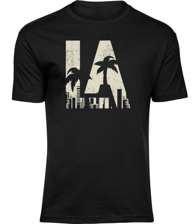 Herren MÄNNER Baumwolle T-shirts LA Freizeit Sommer Geschenk