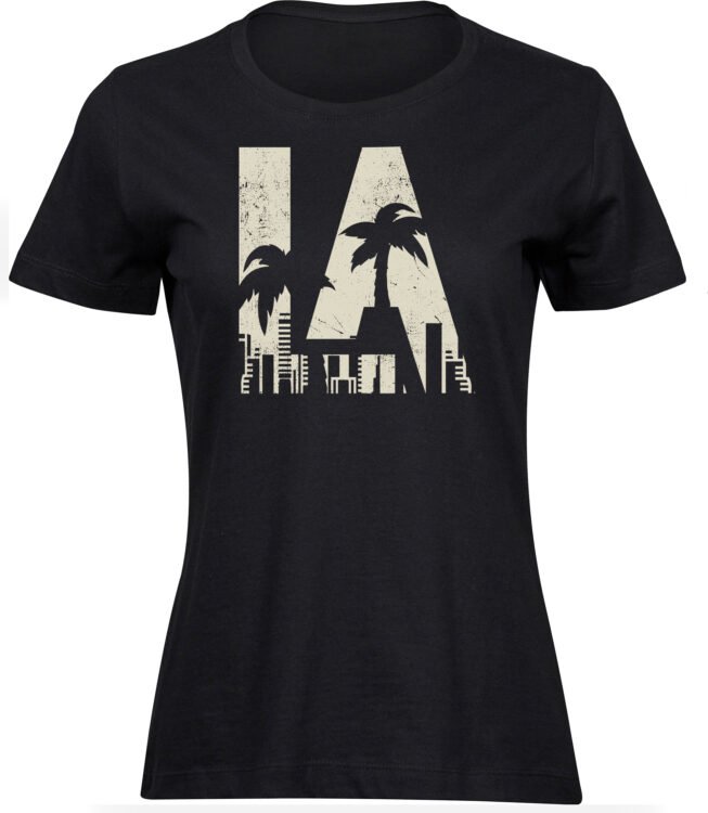 Frauen Damen Baumwolle T-shirts LA Freizeit Sommer Geschenk