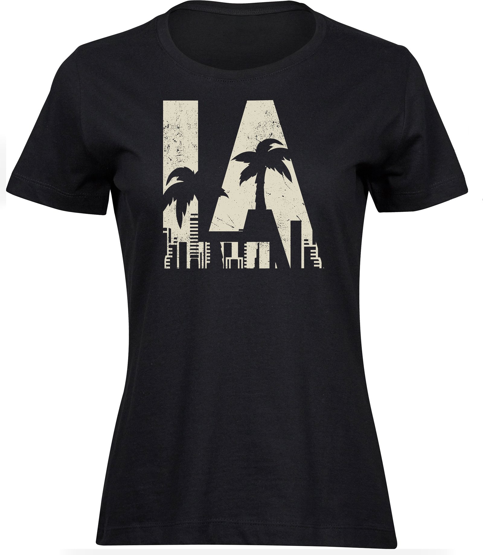 A-189 wb Frauen Damen Baumwolle T-shirts LA Freizeit Sommer Geschenk