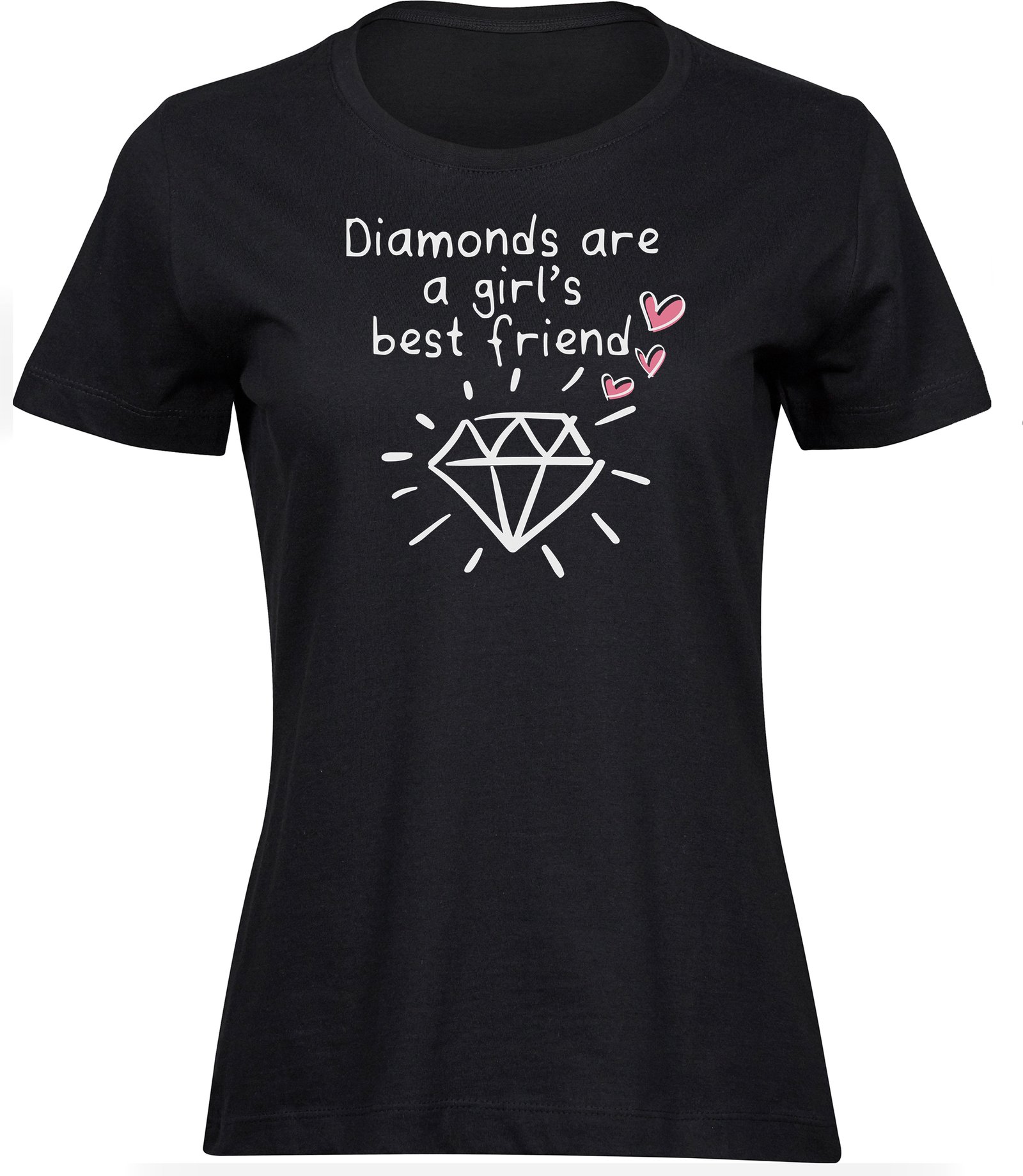 A-205-0 wb T-Shirts für FRAUEN DIAMONDS BEST FRIENDS