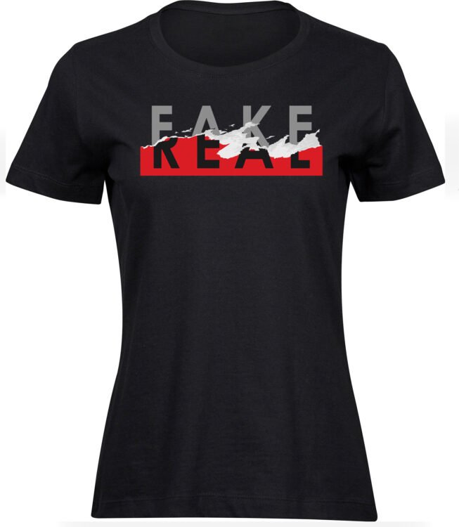 T-Shirts für FRAUEN FAKE REAL