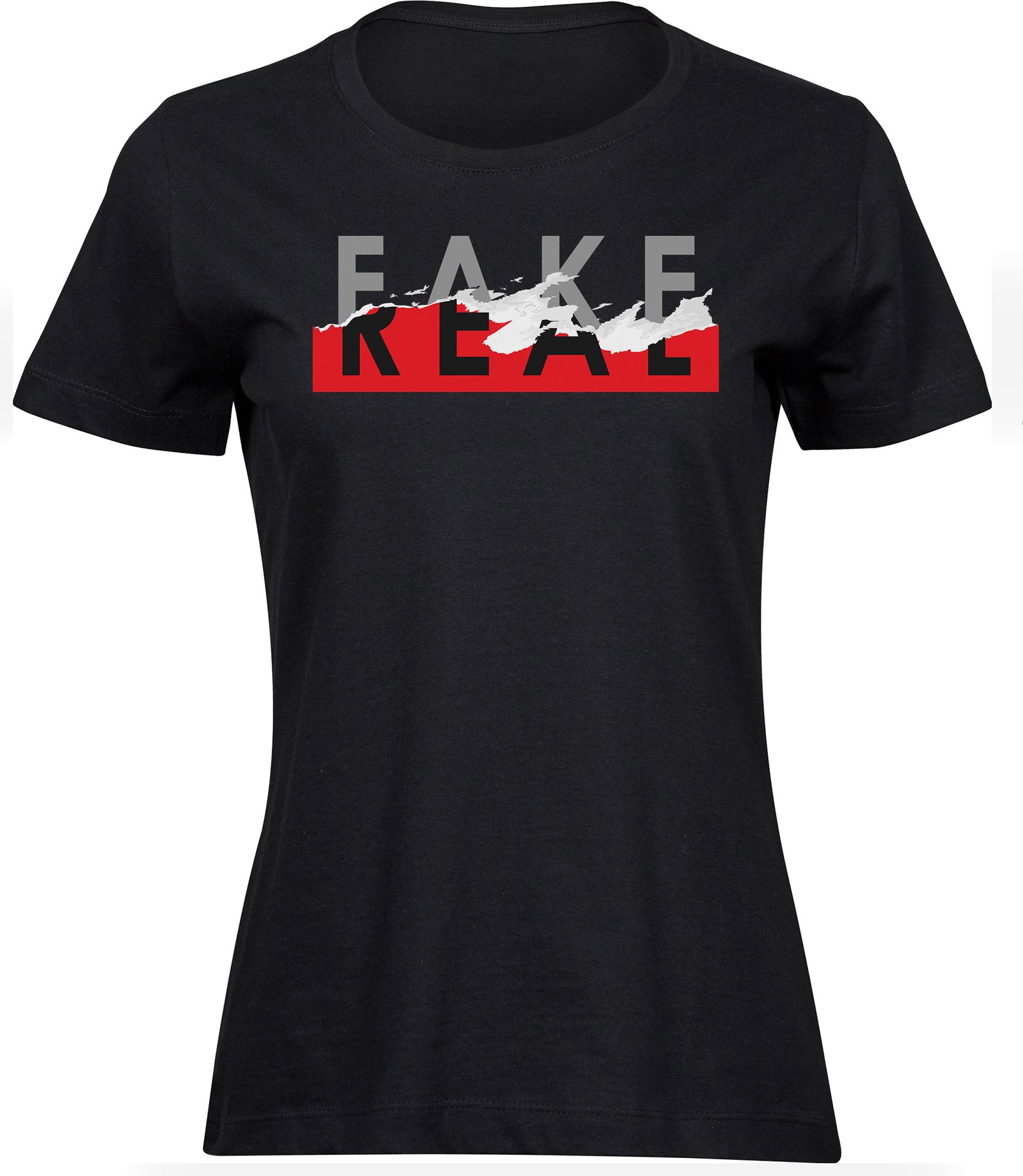 A-21 wb T-Shirts für FRAUEN FAKE REAL