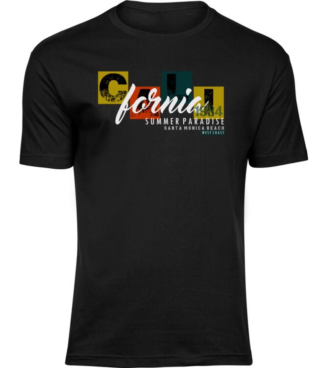 Herren MÄNNER Baumwolle T-shirts California Summer paradise west coast Freizeit Sommer Geschenk