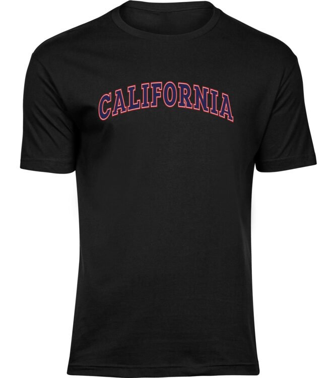 Herren MÄNNER Baumwolle Schwarz T-shirts California Freizeit, Sommer Geschenk