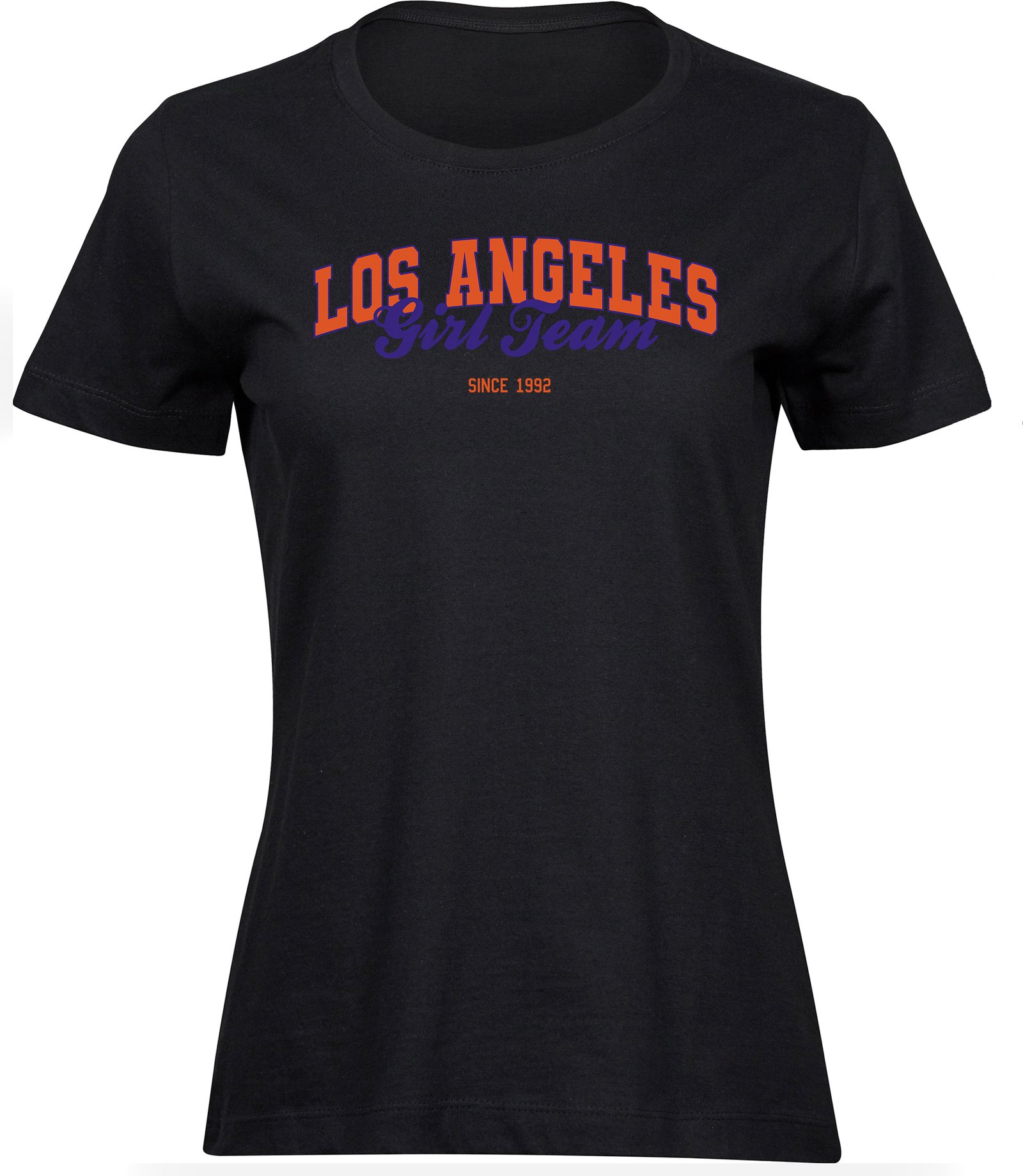A-95 wb Frauen Damen Baumwolle Schwarz T-shirts Los Angeles Girl Team Freizeit Sommer Geschenk