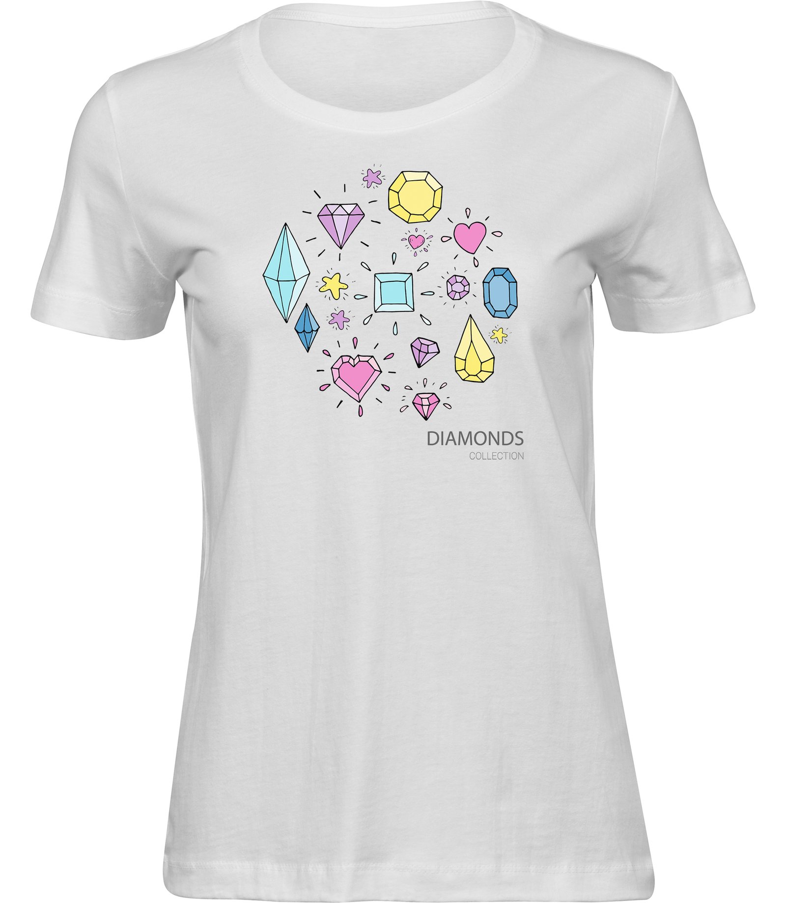 B-110 ww T-Shirts für FRAUEN DIAMANTEN SAMMLUNG