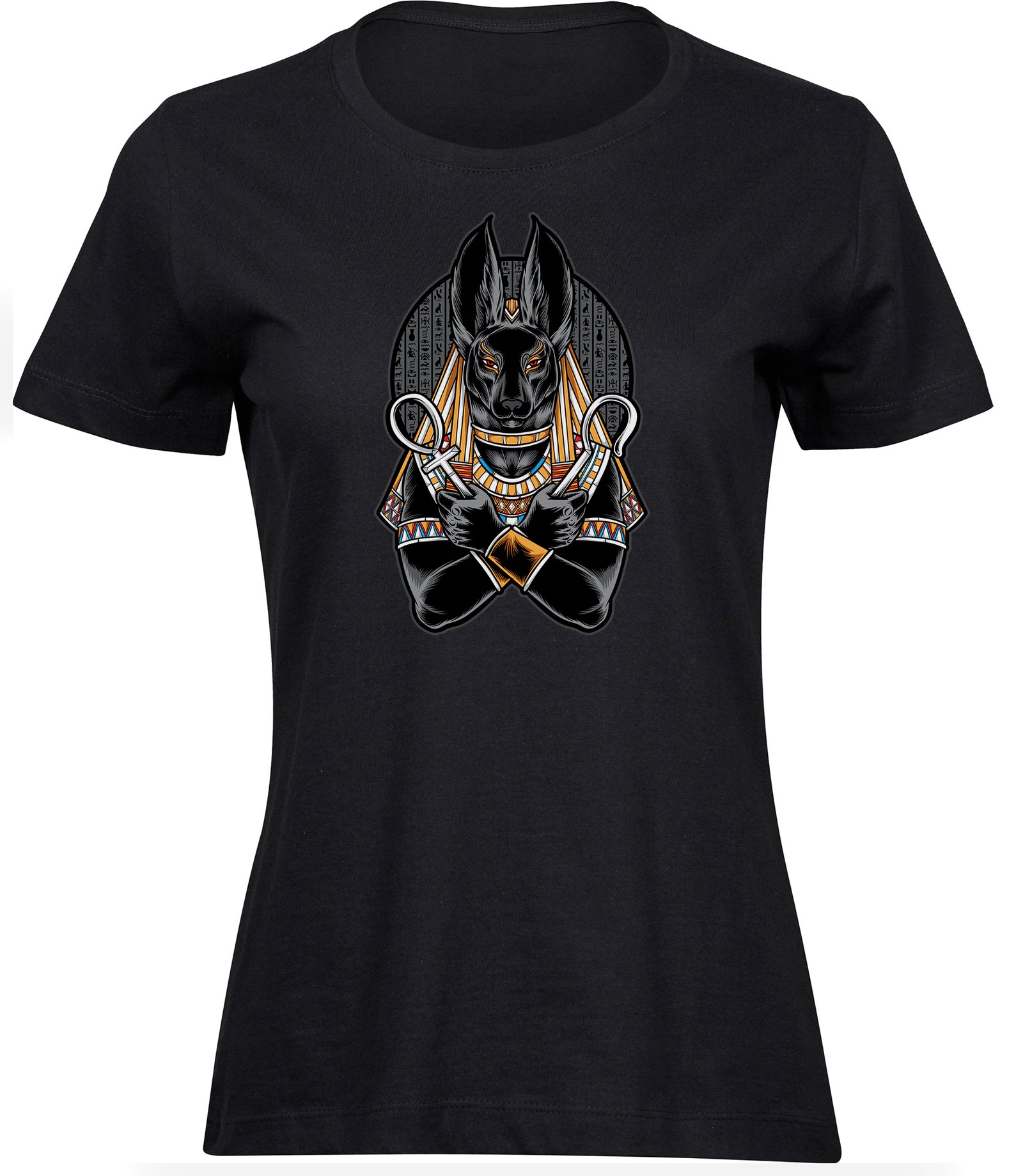 B-169 wb T-Shirts für FRAUEN GOTT ANUBIS