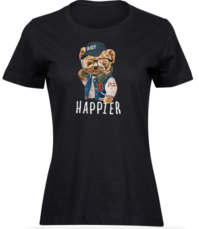 T-Shirts für FRAUEN TEDDYBÄR HAPPIER