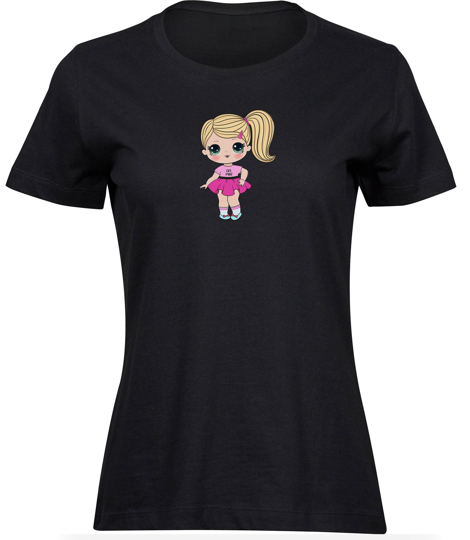 B-222 wb T-Shirts für FRAUEN LOL PUPPE BLOND