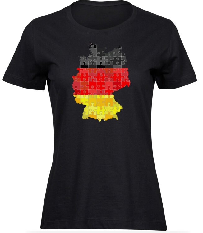 T-Shirts für FRAUEN DEUTSCH FLAGGE KARTE