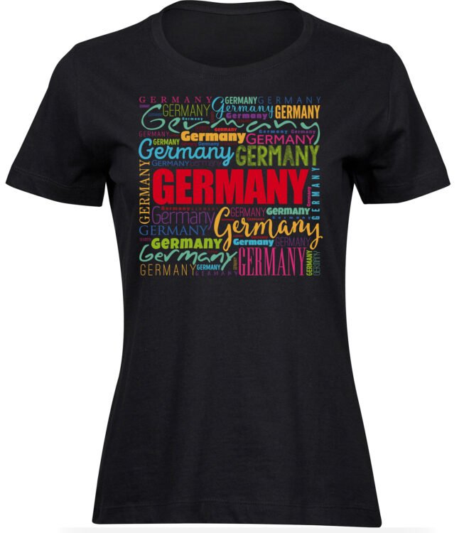 T-Shirts für FRAUEN GERMANY BUNTE WOLKE