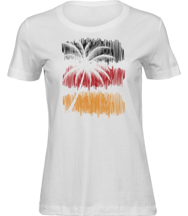 T-Shirts für FRAUEN DEUTSCH FLAGGE PALME