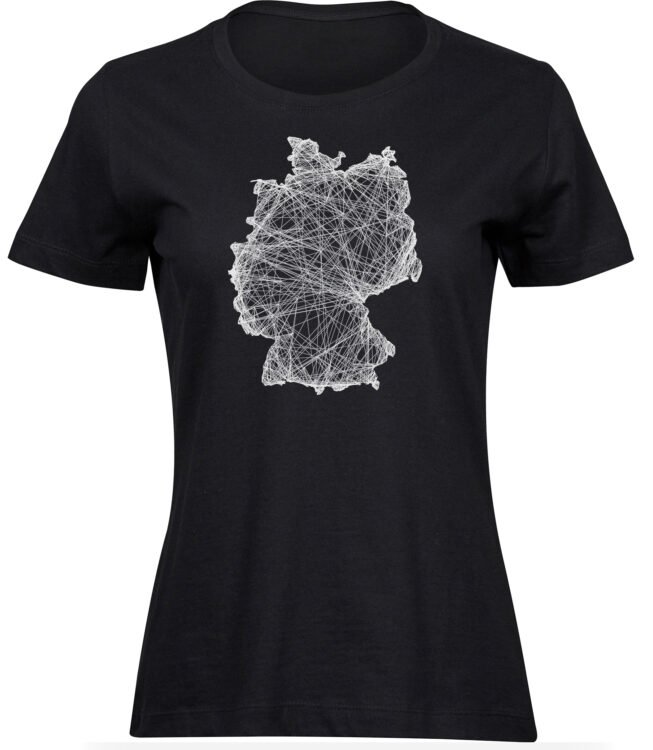T-Shirts für FRAUEN DEUTSCH LINIEN KARTE