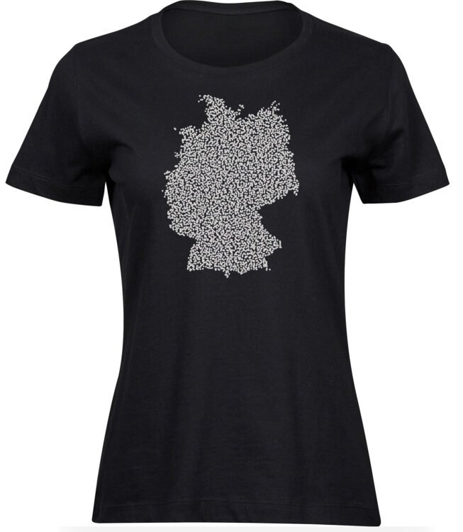 T-Shirts für FRAUEN DEUTSCHE PUNKT KARTE