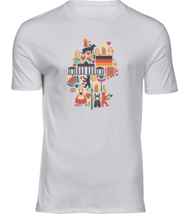 T-Shirts für HERREN DEUTSCH SYMBOLE KARTE