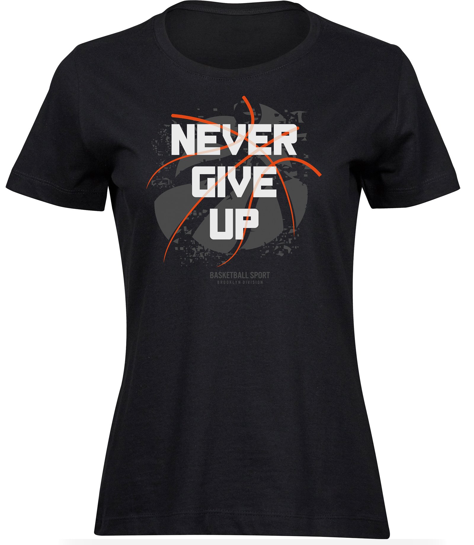 D-1 wb T-Shirts für FRAUEN NEVER GIVE UP