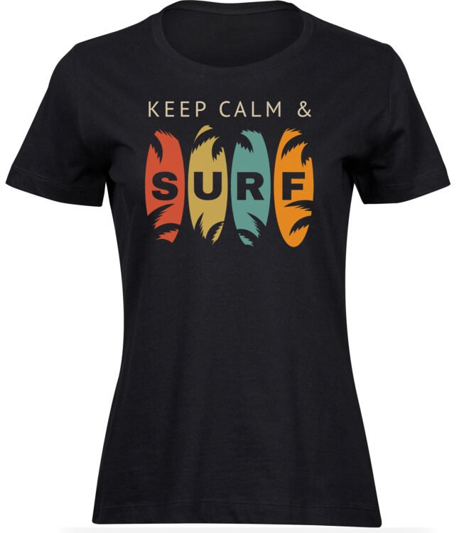 T-Shirts für FRAUEN KEEP CALM & SURF