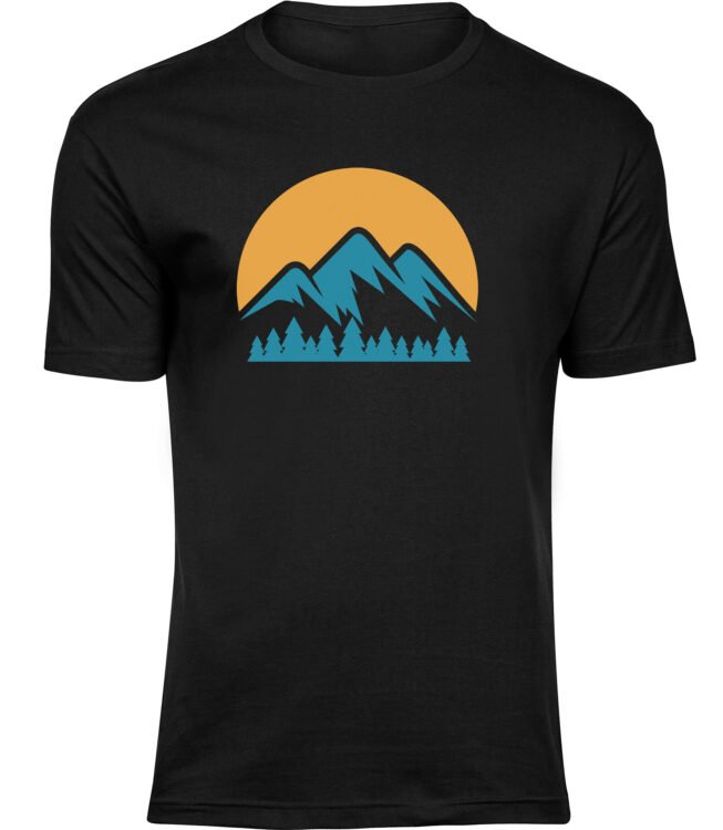 T-Shirts für HERREN BERG-SONNE-MOTIV