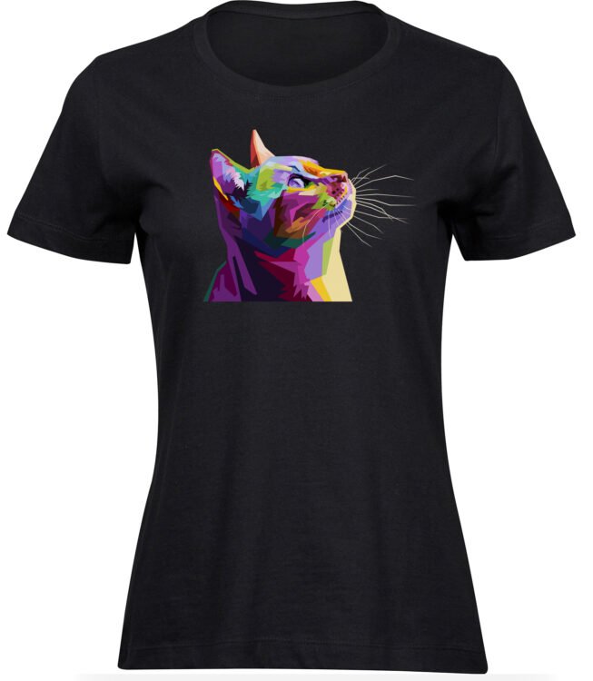 T-Shirts für FRAUEN FARBIGE KATZE