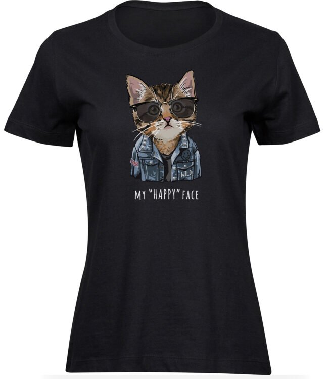 T-Shirts für FRAUEN HAPPY KATZE