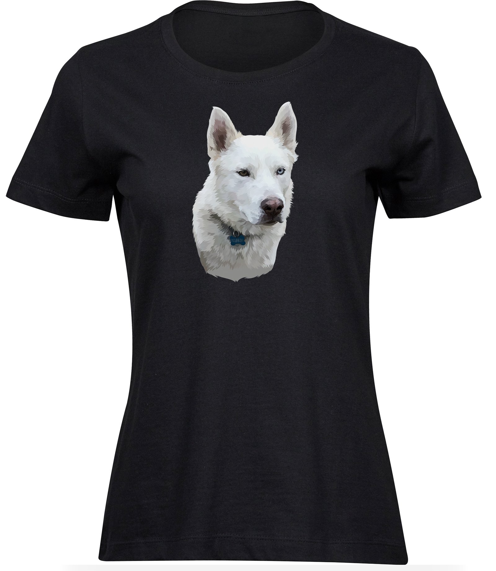 G-33 wb T-Shirts für FRAUEN WEIßER HUSKY