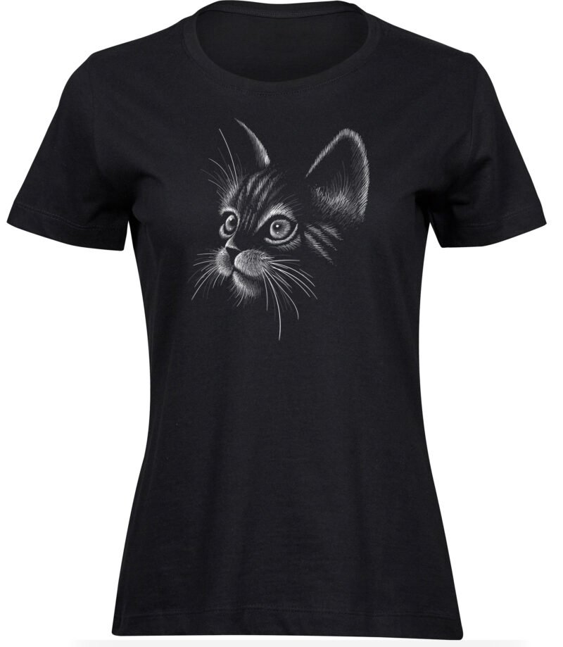 Katzengesichts-T-Shirt für frauen damen, Haustierkatze