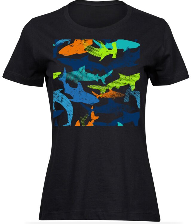 T-Shirts für FRAUEN FARBIGE HAIE
