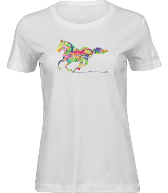 T-Shirts für FRAUEN FARBIGE PFERD