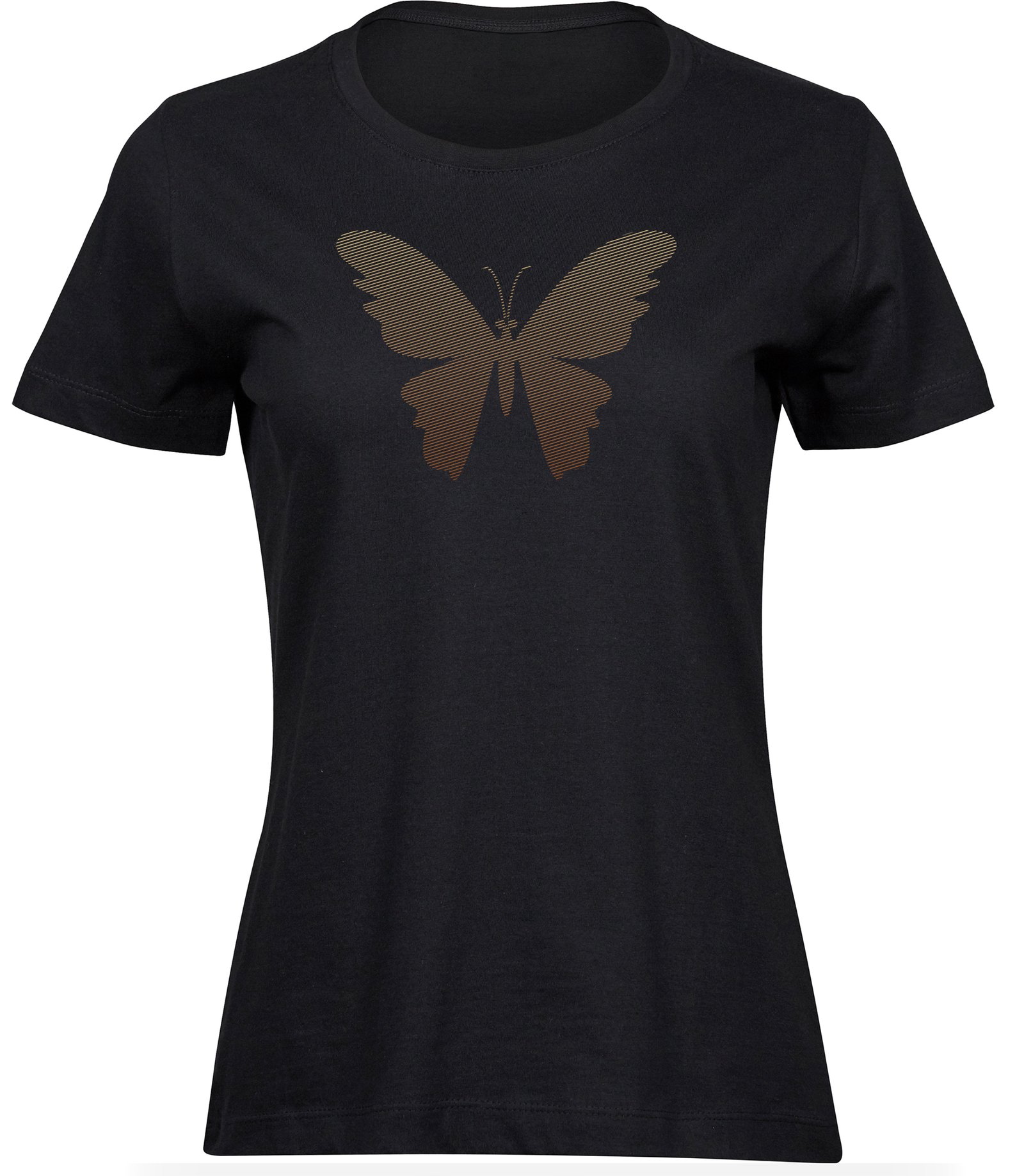 K-8-1 wb T-Shirts für FRAUEN BRAUN SCHMETTERLING