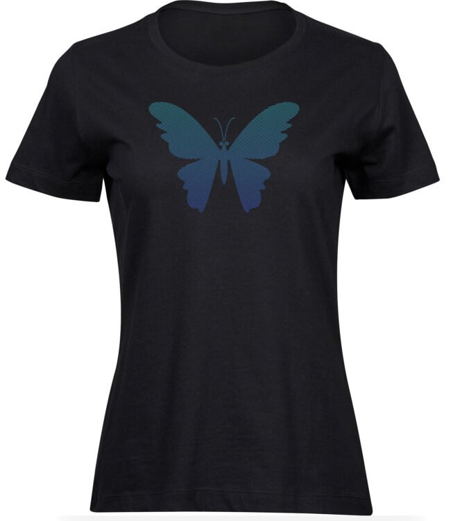 T-Shirts für FRAUEN BLAU SCHMETTERLING