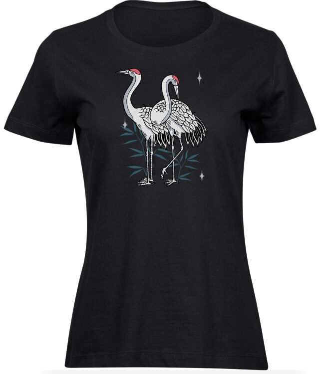 T-Shirts für FRAUEN KRÄNE PAAR