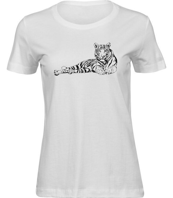 T-Shirts für FRAUEN LIEGENDER TIGER