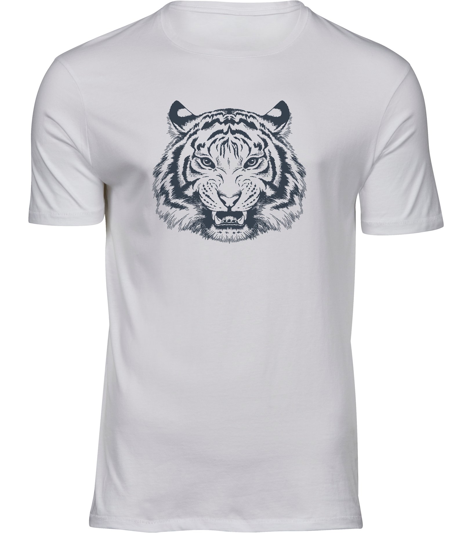 Tigerkopf-T-Shirt für Männer Herren, T-Shirt mit Tiger-Tintenzeichnung, T-Shirt mit Schablonen-Tiger-Aufdruck T-Shirts für HERREN TIGERS GESICHT