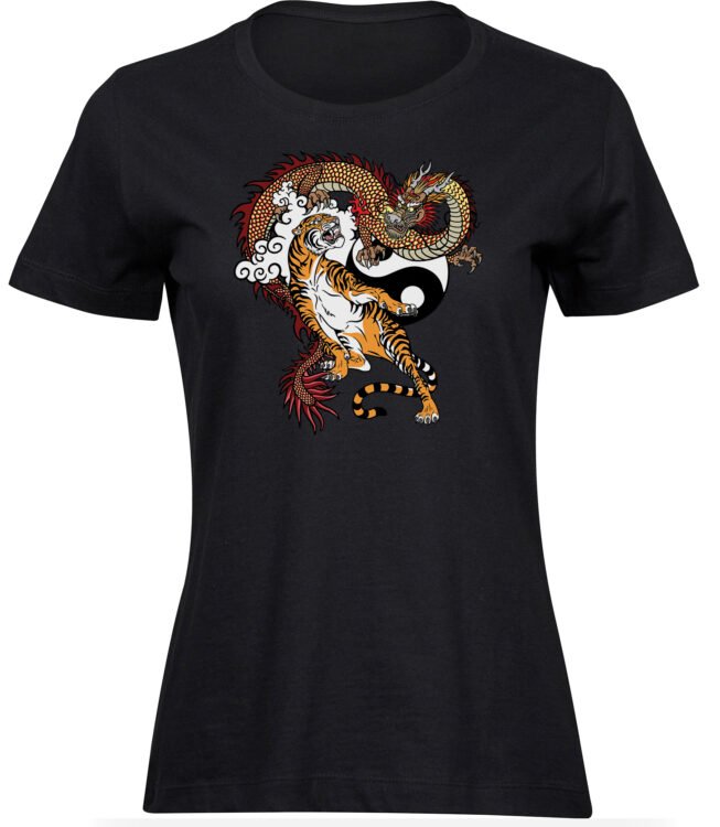 T-Shirts für FRAUEN TIGER DRACHENKAMPF