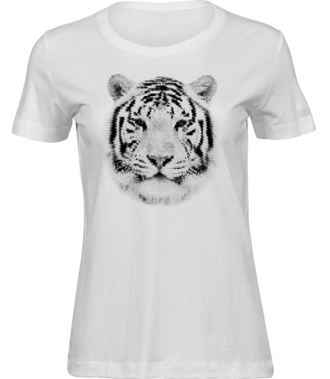 Frauen Weiss Tshirt MONO TIGER