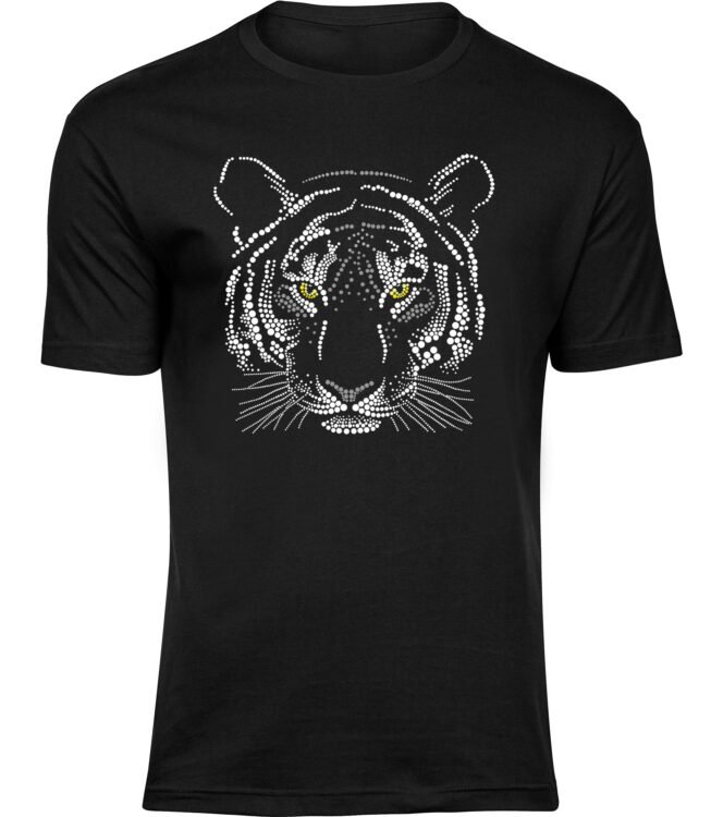 Herren Schwarz Tshirt SCHNEETIGER