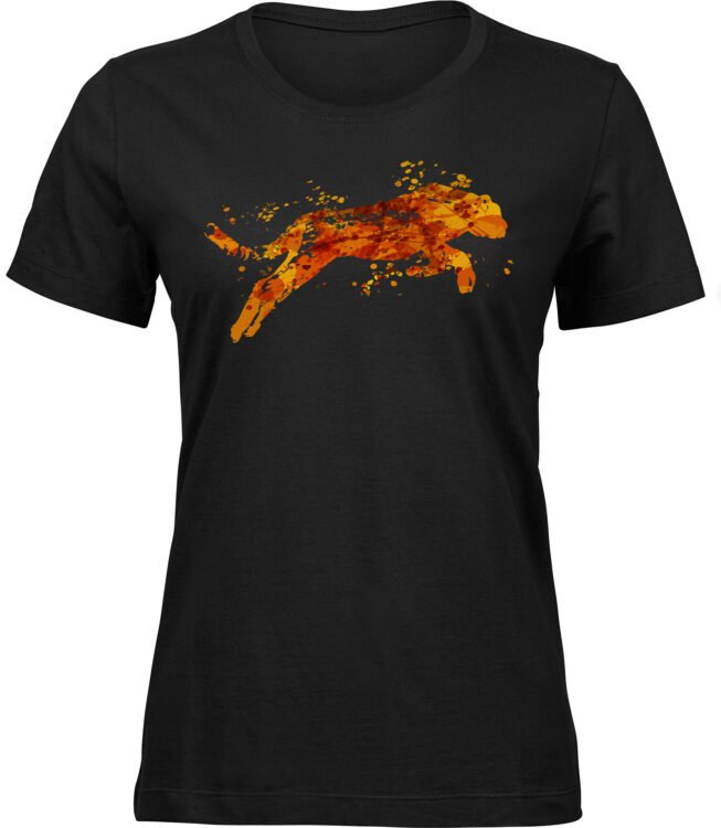 Frauen Schwarz Tshirt PUMA SPRUNG