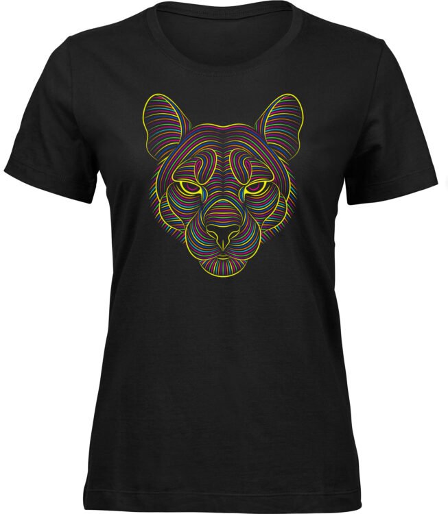 Frauen Schwarz Tshirt ADELIC PANTHER