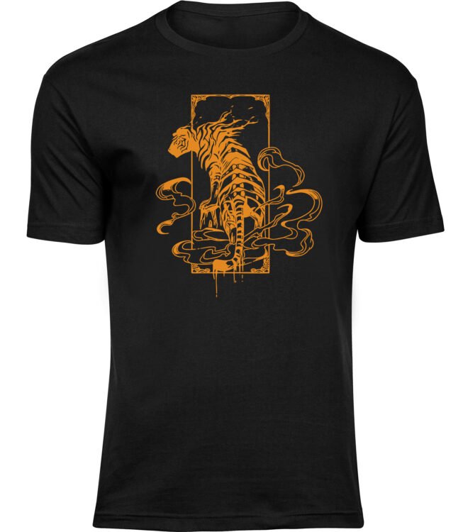Herren Schwarz Tshirt TIGERS BILD