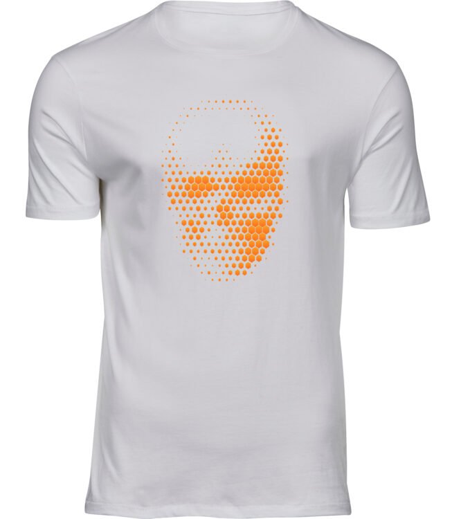 HERREN Weiss Tshirt WABEN SCHÄDEL