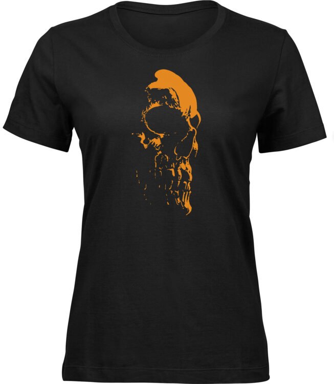 Frauen Schwarz Tshirt SCHÄDELS SILHOUETTE