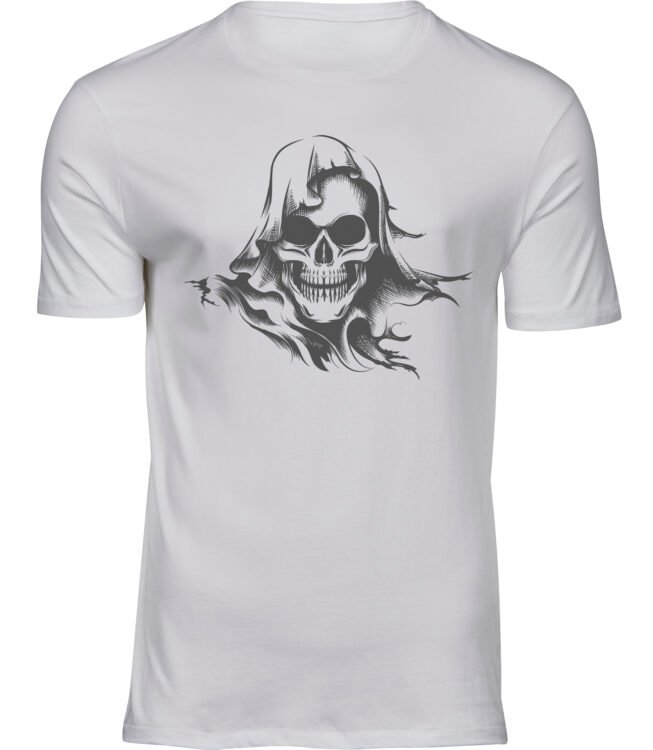 HERREN Weiss Tshirt WINDSCHÄDEL