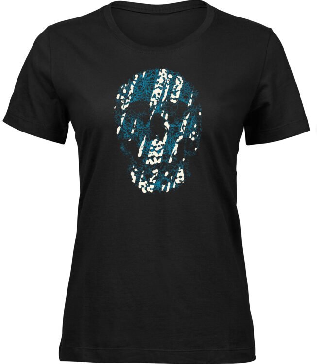 Frauen Schwarz Tshirt NEURO SCHÄDEL