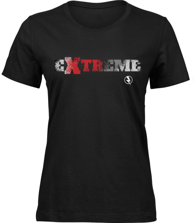 Frauen Schwarz T-shirt EXTREME ENERGIE