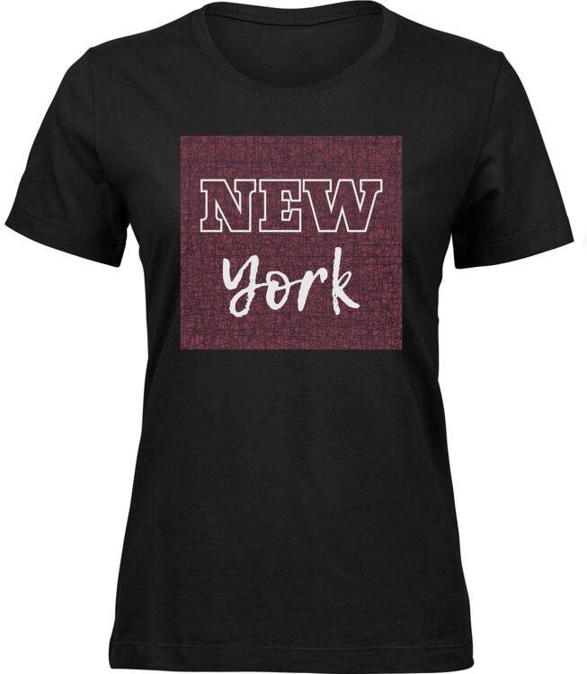 Frauen Schwarz T-shirt NEW YORK