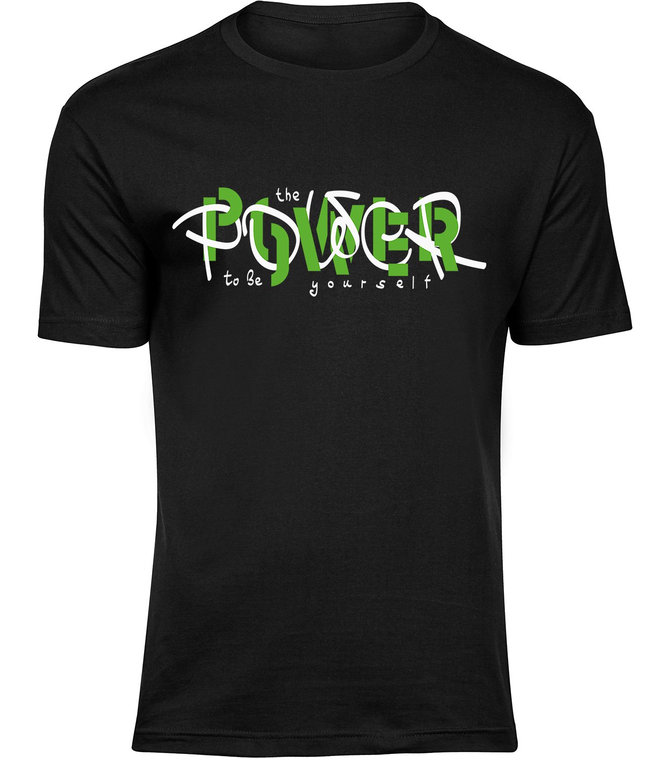 A-332 mb Herren Männer Schwarz T-shirt YOUR POWER