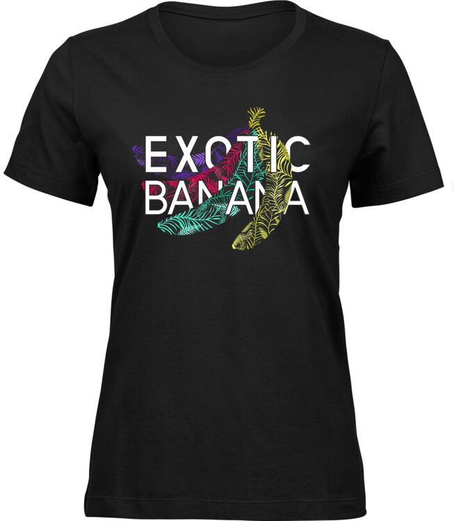 Frauen Schwarz T-shirt EXOTIC BANANA